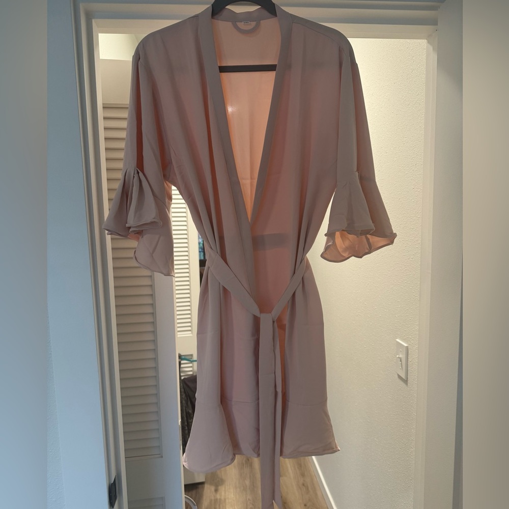 Sheer light pink robe